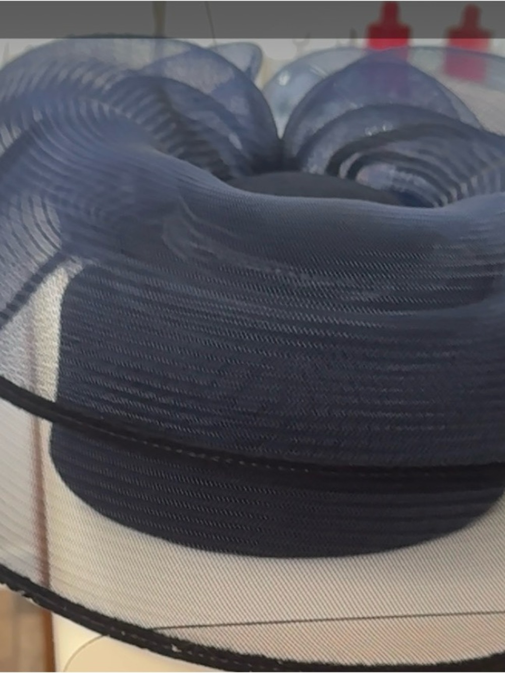 Sylvia New York vintage pillbox ladies navy hat